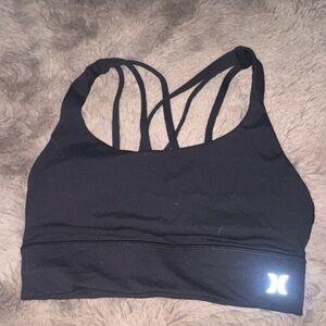 Hurley Black Strappy Sports Bra